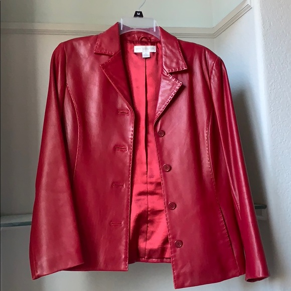 Red Leather Jacket - Picture 1 of 7